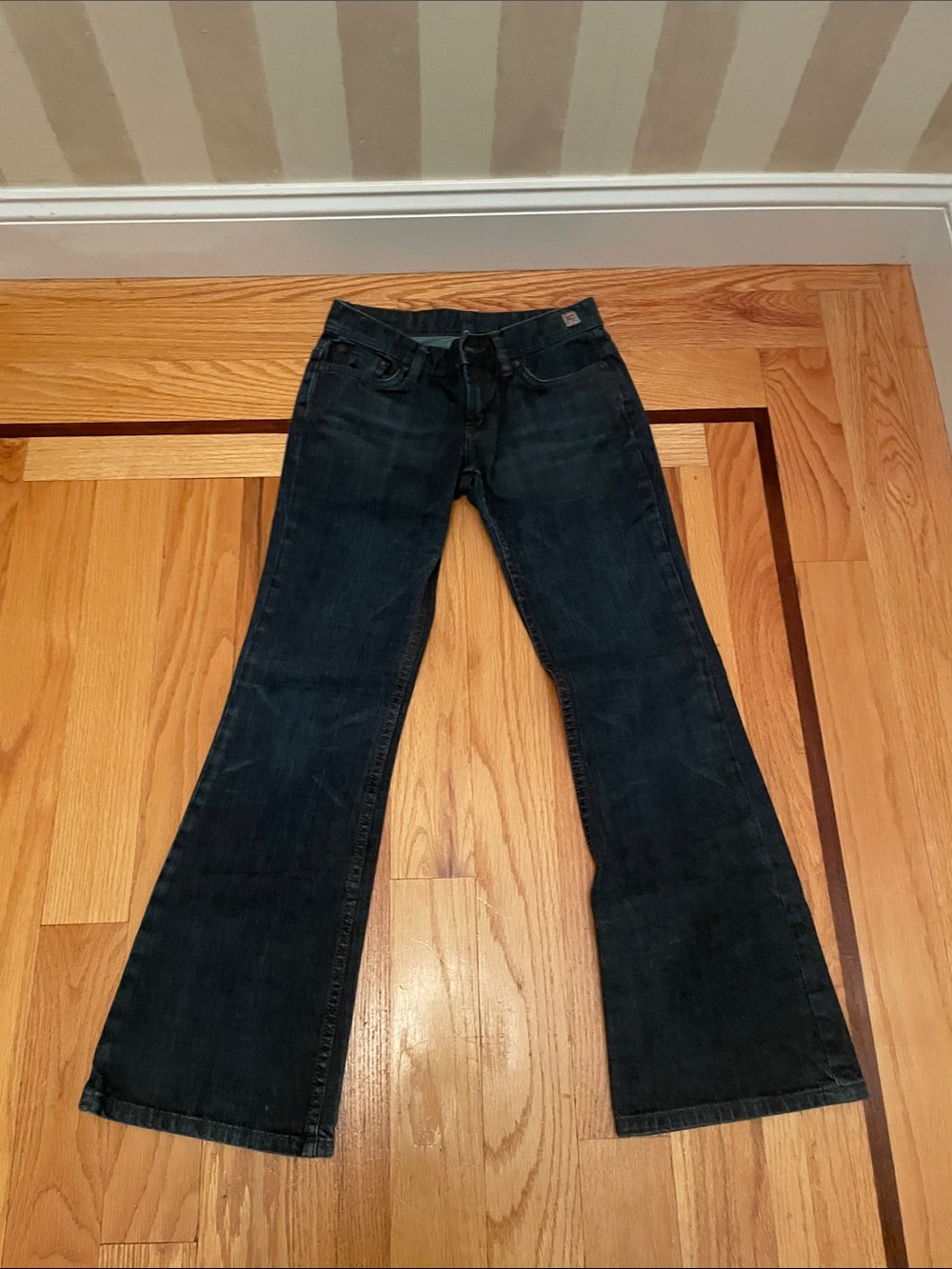 Express Women's Dark Indigo Flare Jeans